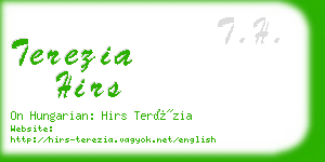 terezia hirs business card